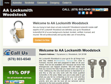 Tablet Screenshot of locksmithwoodstockga.com